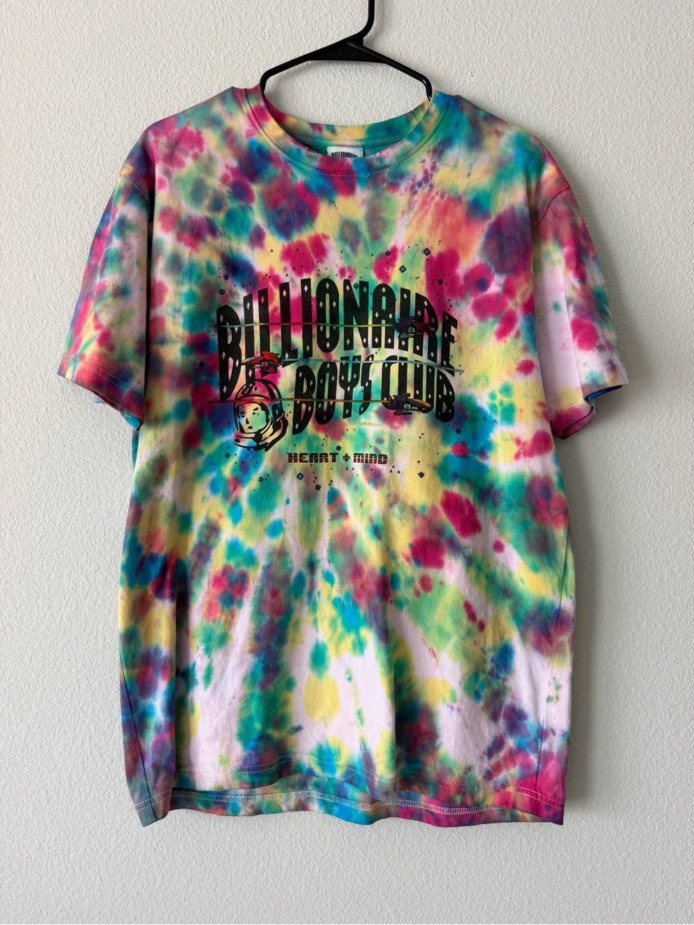 Billionaire Boys Club Rainbow Tie-Dye Tee Sz L Heart Mind Astronaut BBC